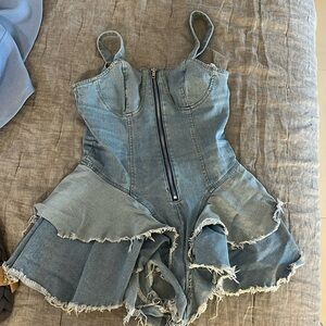 Adorable denim play suit
